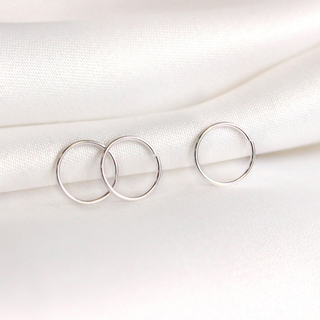 Sterlingsilber 8 mm 24Ga Nasenring 3er Pack