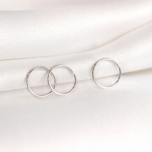 Sterlingsilber 8 mm 24Ga Nasenring 3er Pack