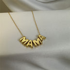 Vergoldete Sterlingsilber Mama-Fädelkette 18 Zoll