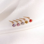 Andralok Nasenstecker aus 9 Karat Gelbgold mit rundem Zirkonia (3 mm)