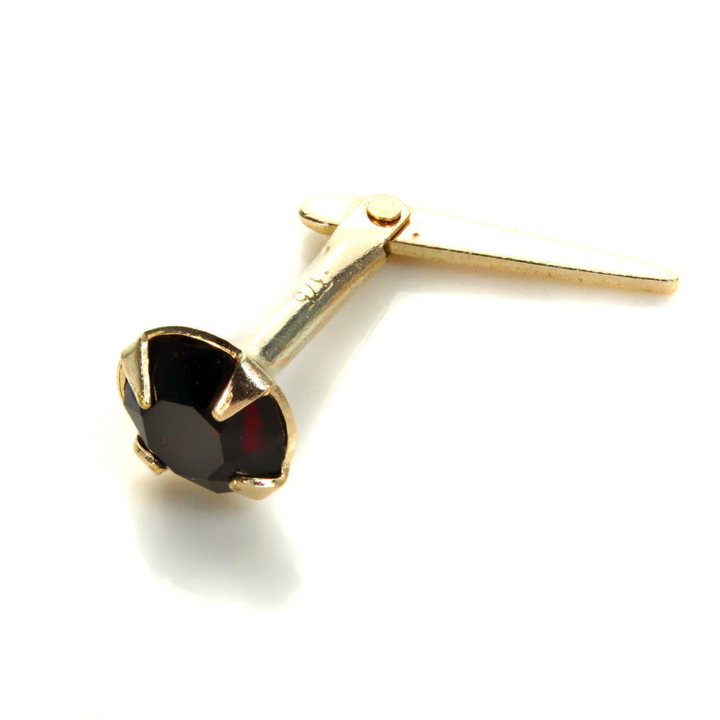Andralok 9 Karat Gelbgold Kristall 3,5 mm Nasenstecker