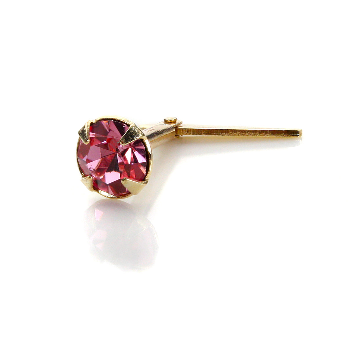Andralok 9ct Gelbgold Kristall 3,5 mm Nasenstecker