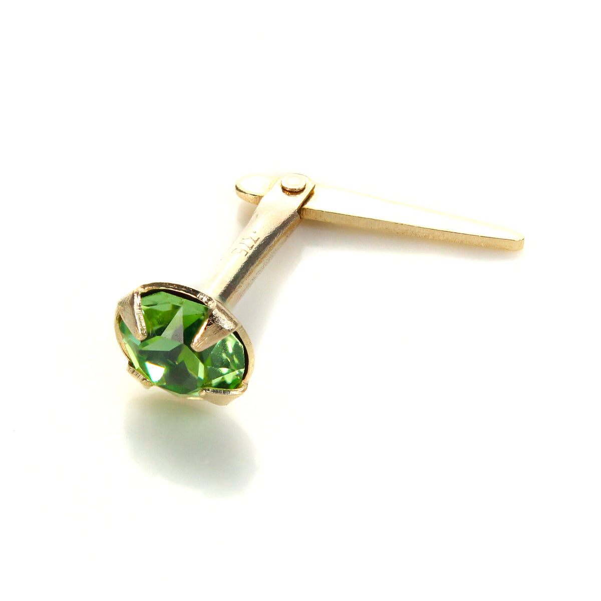 Andralok 9ct Gelbgold Kristall 3,5 mm Nasenstecker