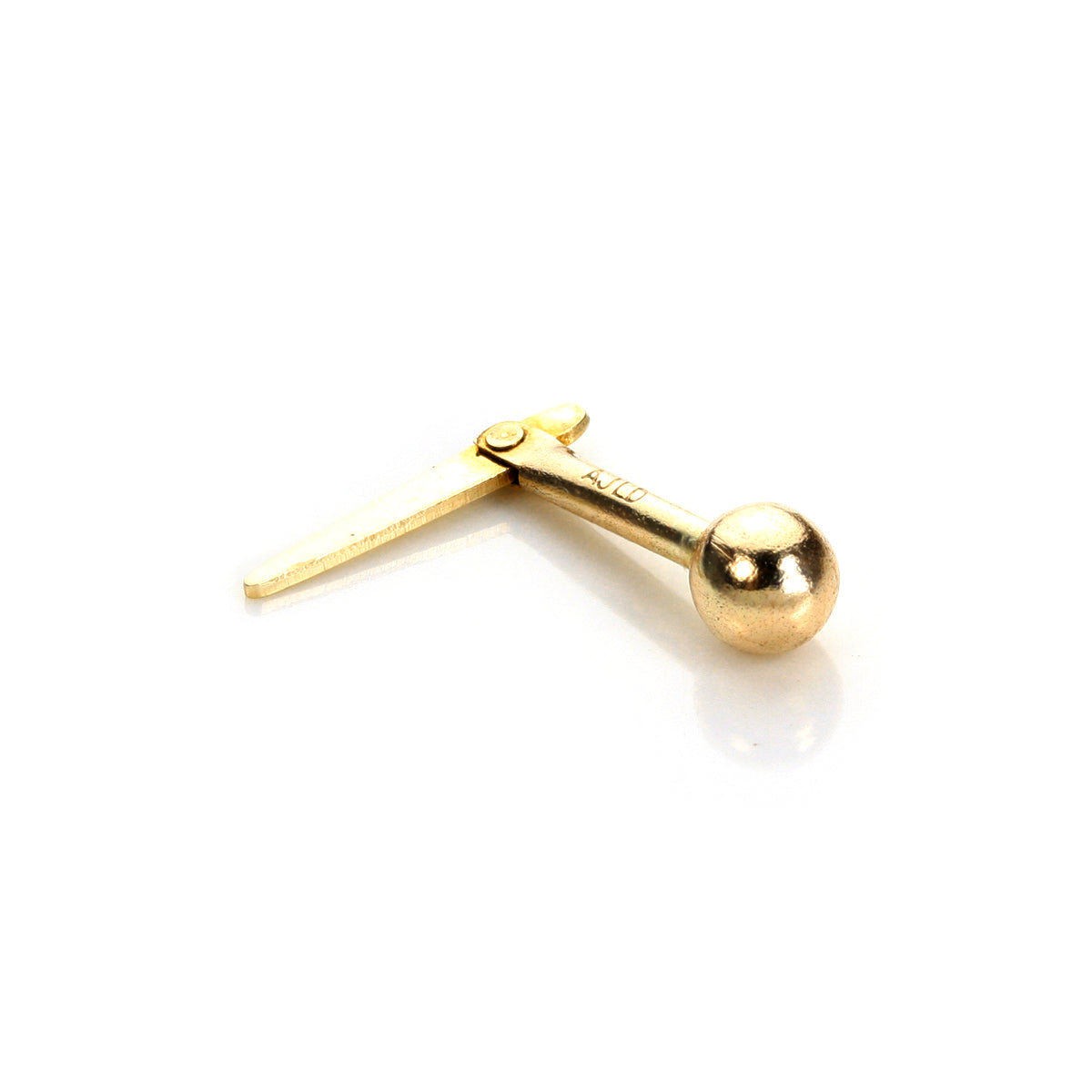 9 Karat Gelbgold 2,5 mm Kugelende Nasenstecker
