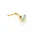 Runder Nasenstecker aus 9 Karat Gelbgold mit Kristall (2,75 mm)