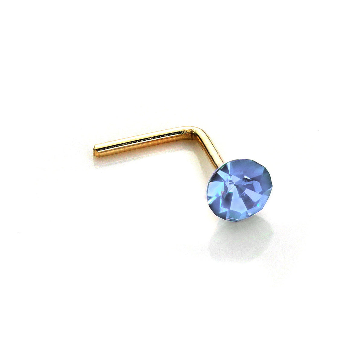 9 Karat Gelbgold Kristall 2,8 mm runder Nasenstecker