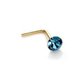 9 Karat Gelbgold Kristall 2,8 mm runder Nasenstecker