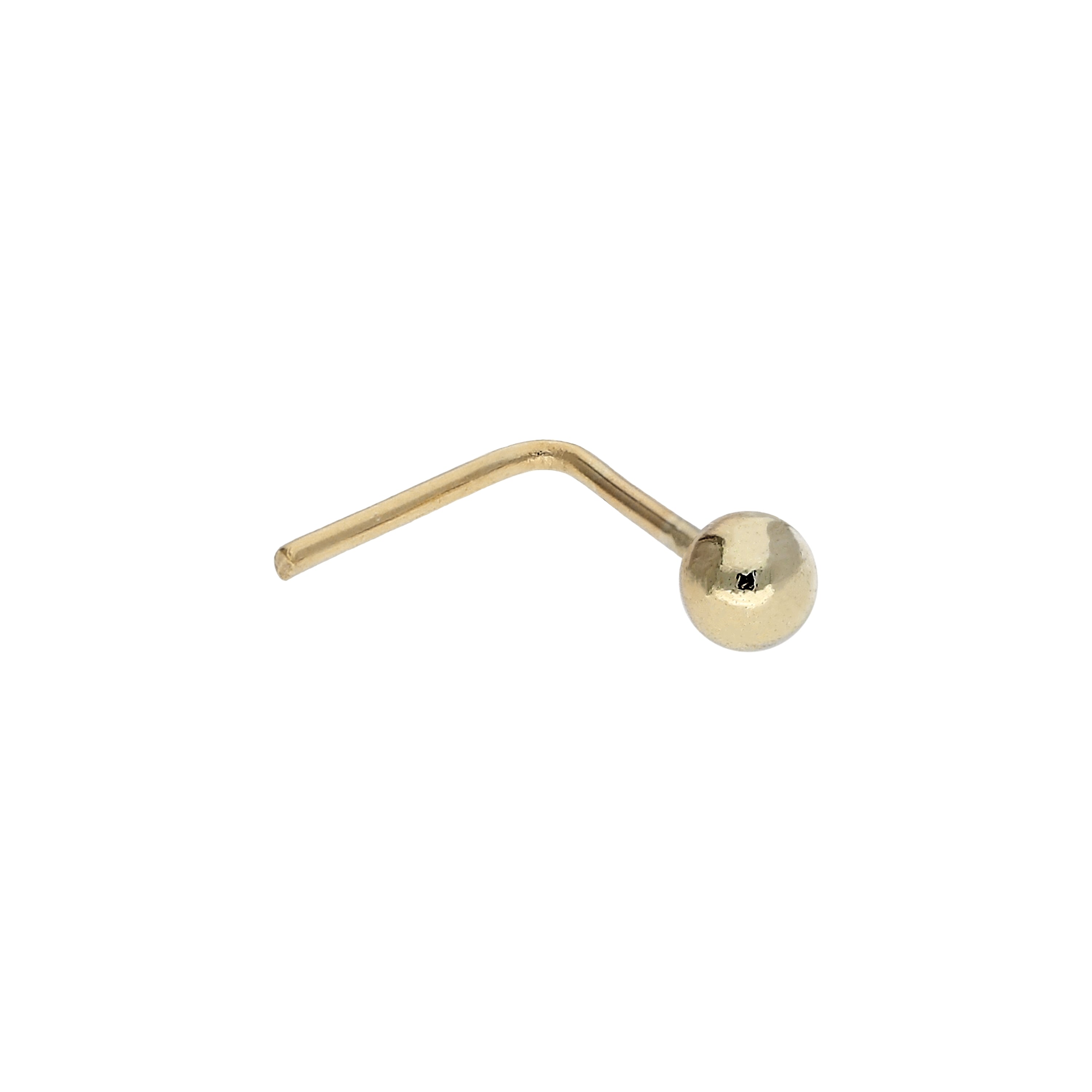 Nasenstecker aus 9 Karat Gelbgold mit klarem Kristall