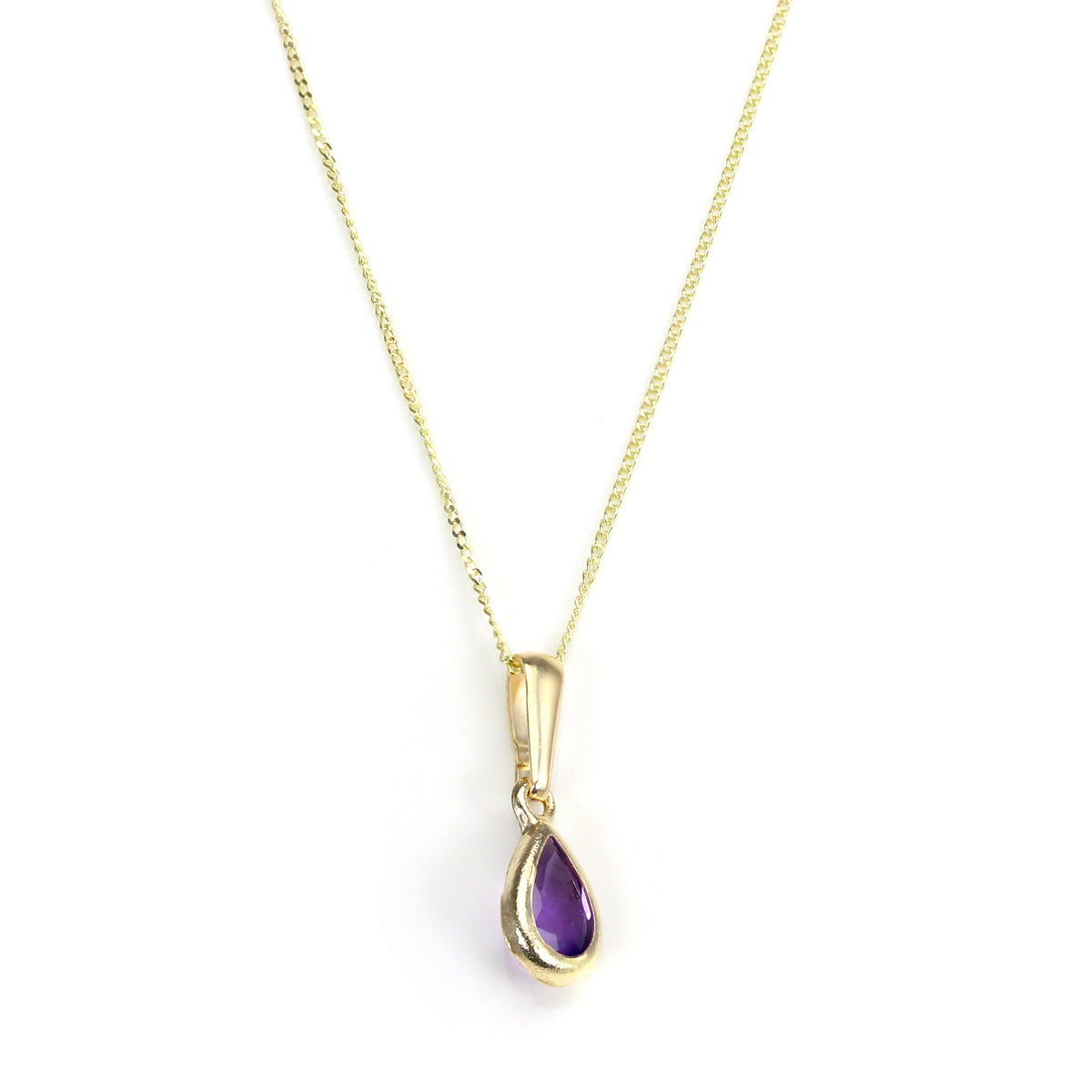 9 Karat Gold Amethyst Edelstein Februar Geburtsstein Anhänger