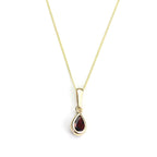 9 Karat Gold Granat Edelstein Januar Geburtsstein Anhänger