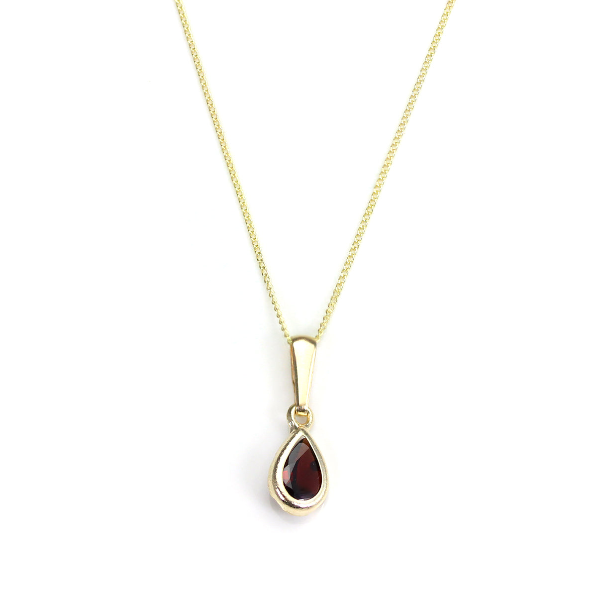 9 Karat Gold Granat Edelstein Januar Geburtsstein Anhänger