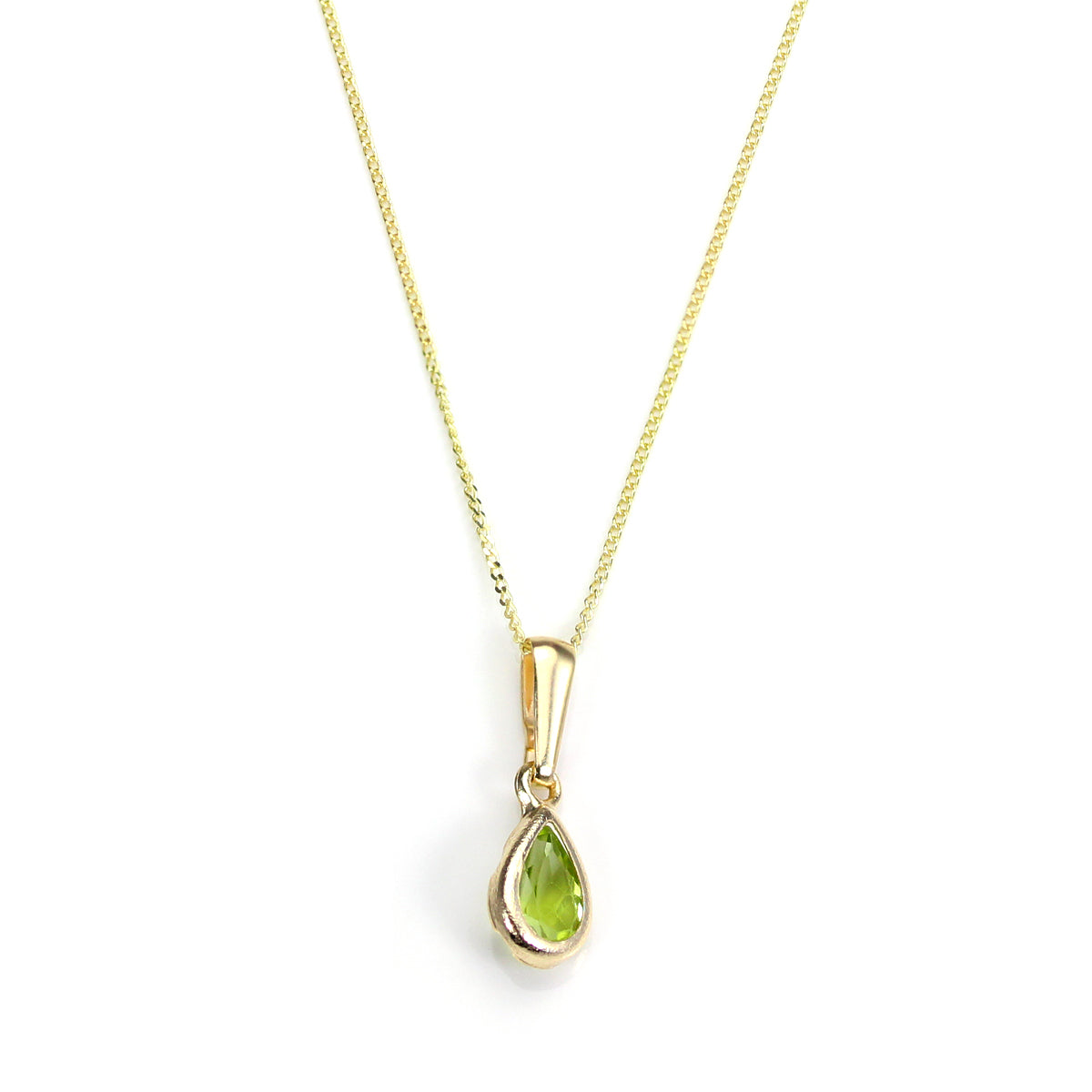 9 Karat Gold Peridot Edelstein August Geburtsstein Anhänger