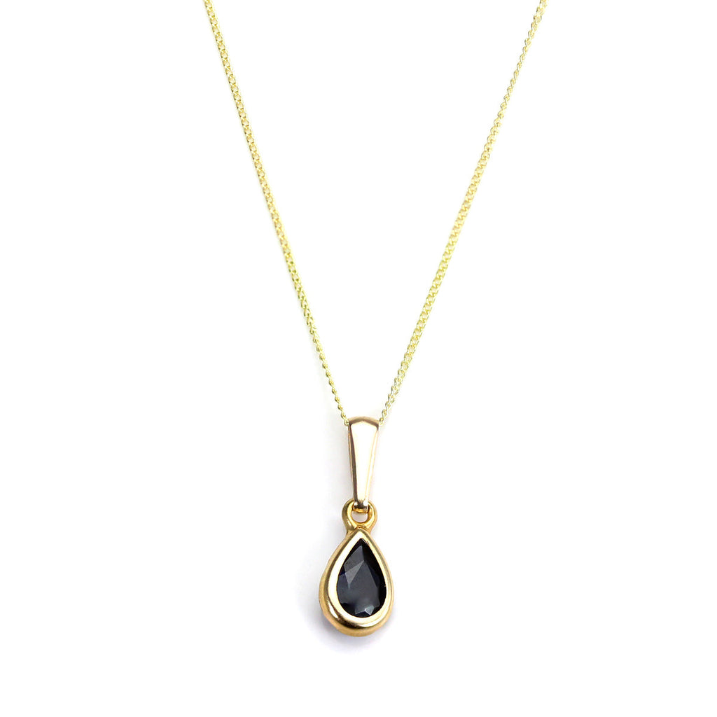 9 Karat Gold Saphir Edelstein September Geburtsstein Anhänger