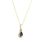 9 Karat Gold Saphir Edelstein September Geburtsstein Anhänger