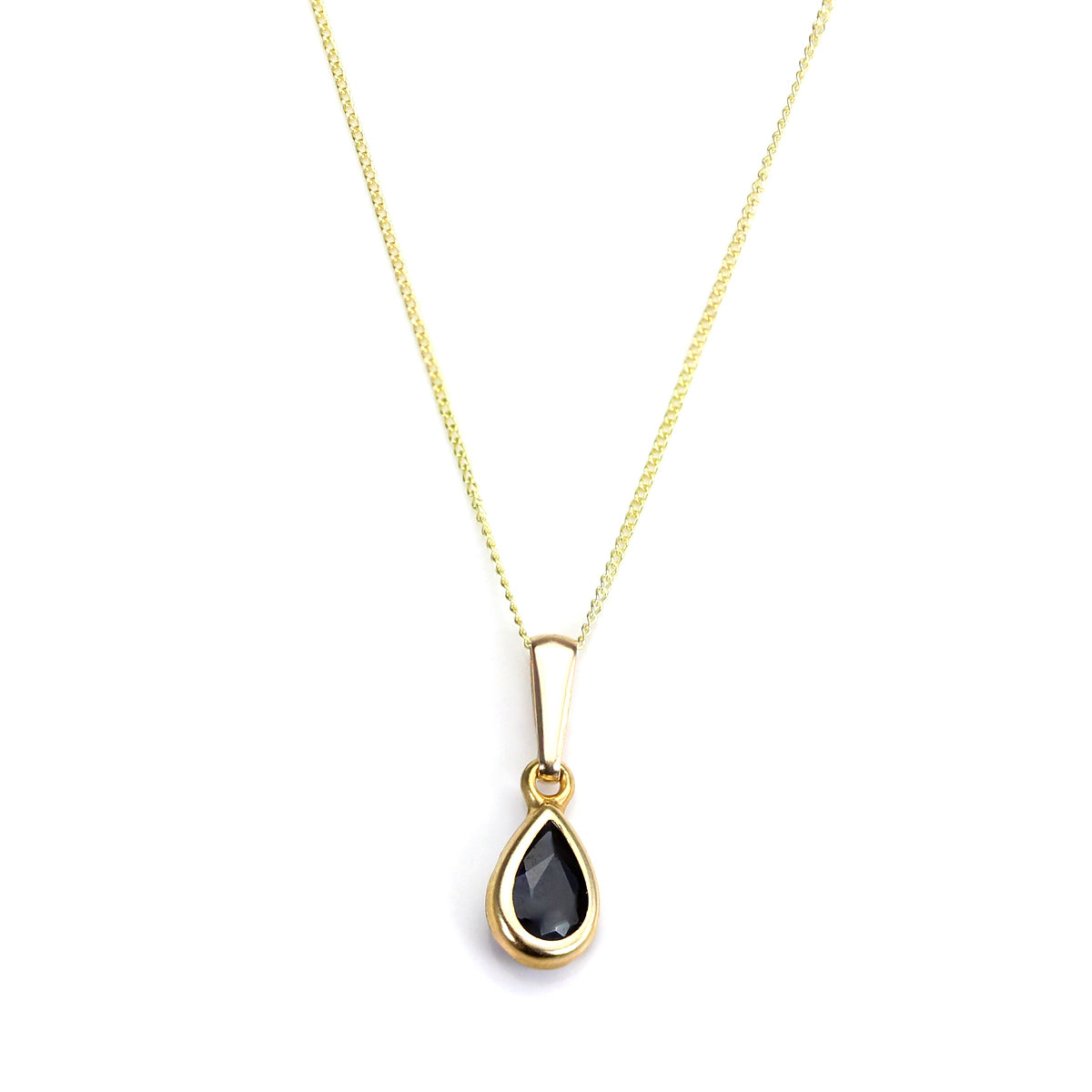 9 Karat Gold Saphir Edelstein September Geburtsstein Anhänger