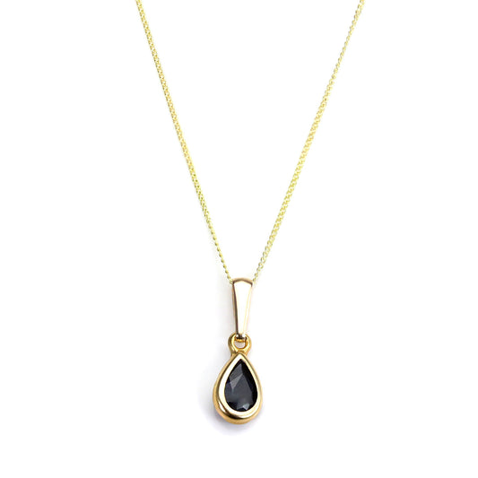 9 Karat Gold Saphir Edelstein September Geburtsstein Anhänger