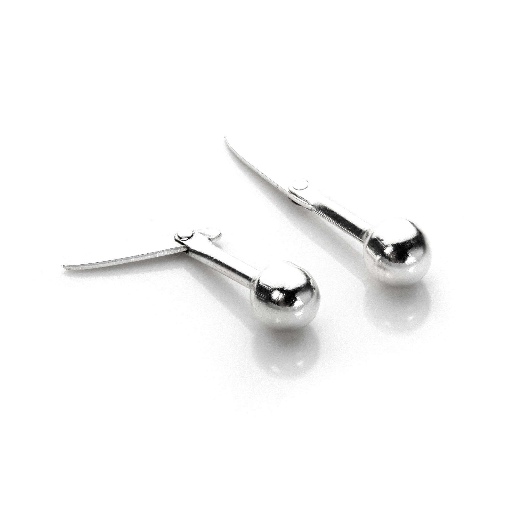 Sterlingsilber Andralok Kugel-Ohrstecker 3 mm - 6 mm