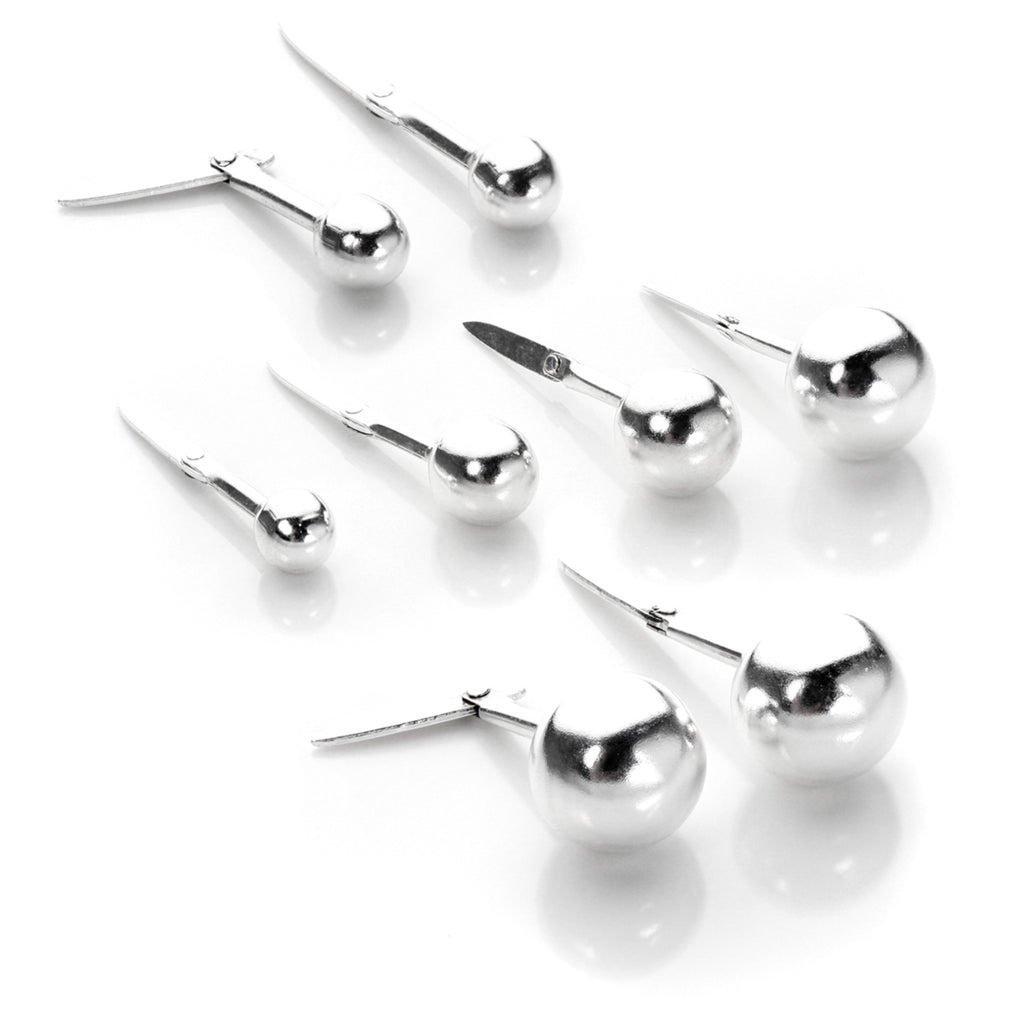 Sterlingsilber Andralok Kugel-Ohrstecker 3 mm - 6 mm