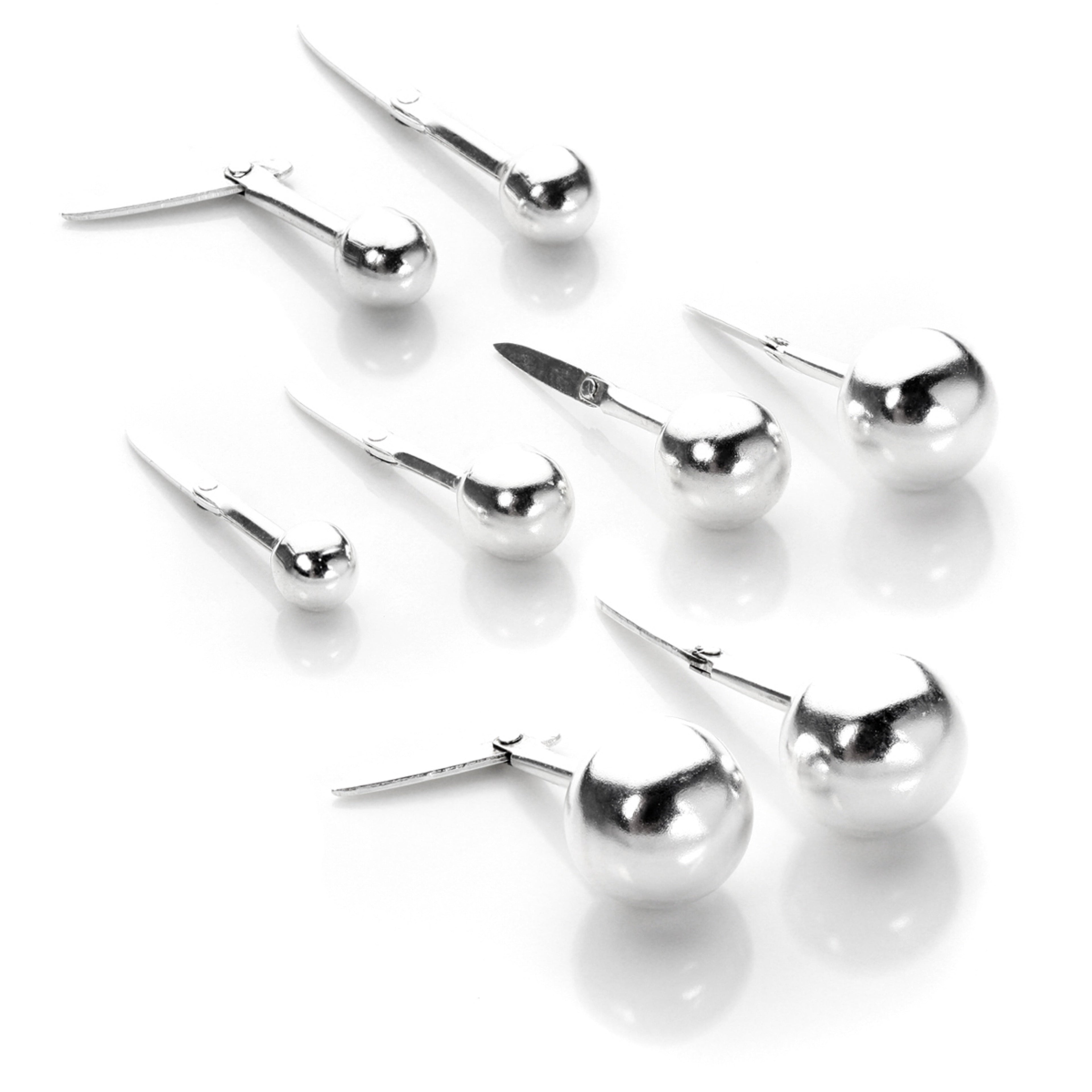 Sterlingsilber Andralok Kugel-Ohrstecker 3 mm - 6 mm