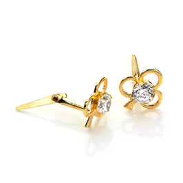Andralok 9 Karat Gold Kreuz As 3 mm Ohrstecker