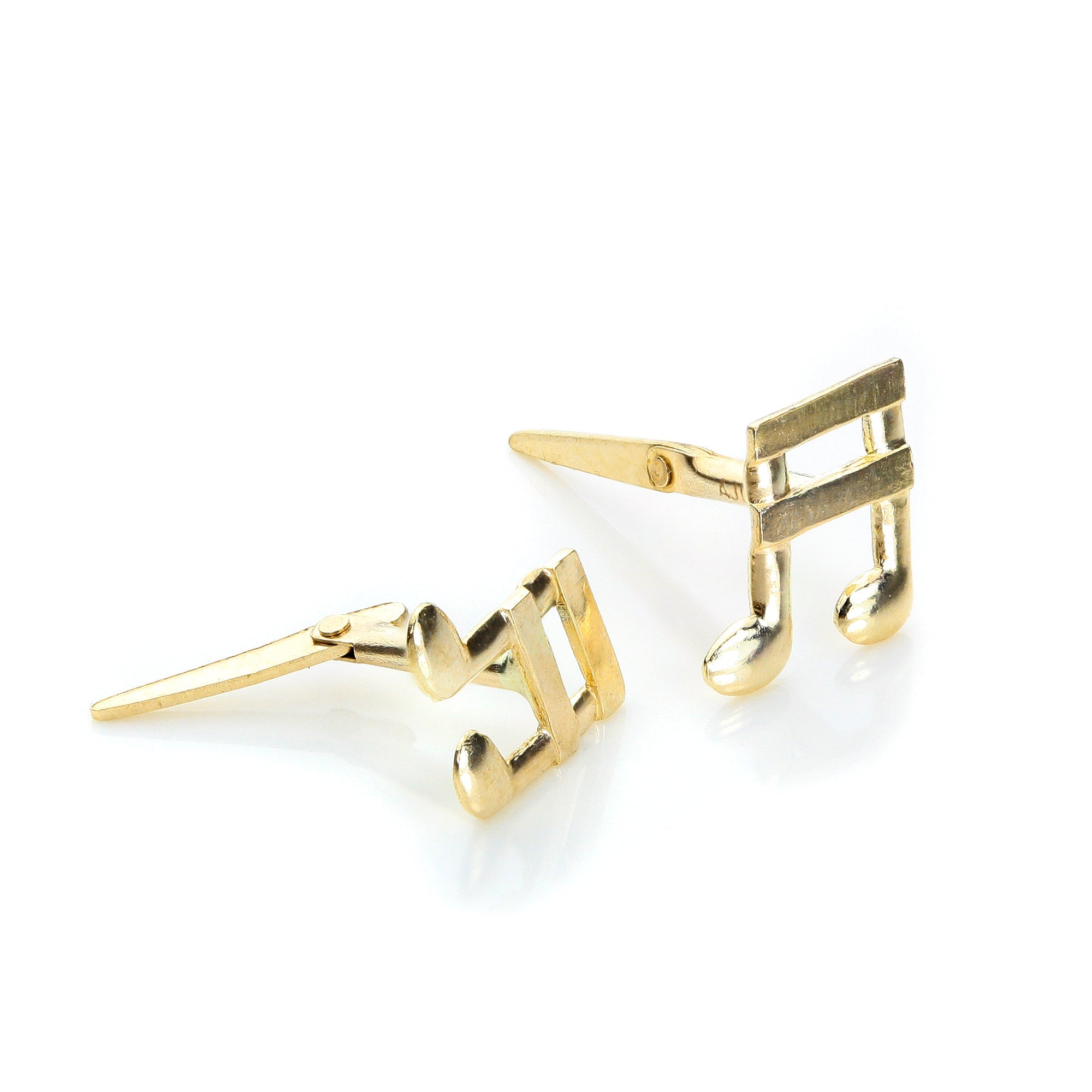 Andralok 9 Karat Gelbgold Musiknote Ohrstecker