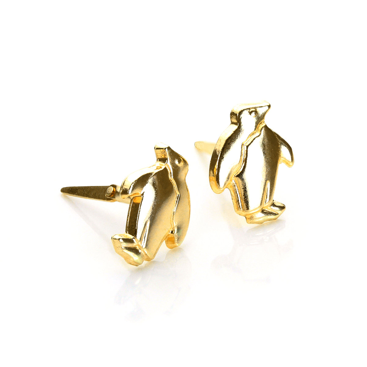 Andralok 9 Karat Gelbgold Pinguin Ohrstecker