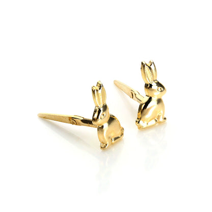 Andralok 9 Karat Gelbgold Häschen Ohrstecker