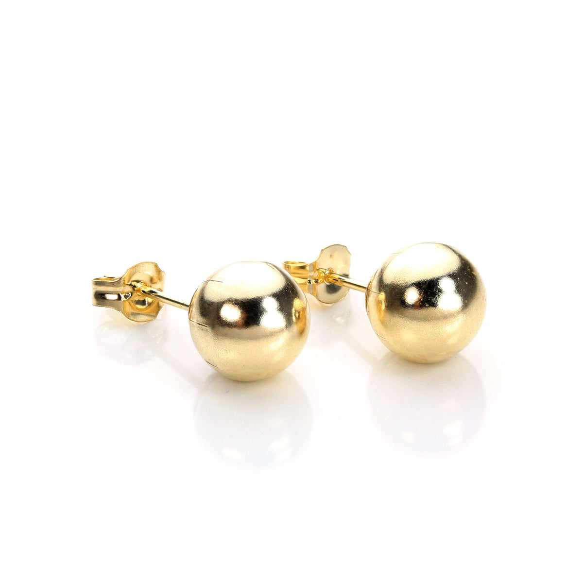 Ohrstecker aus 9 Karat Gold, 7 mm - 8 mm