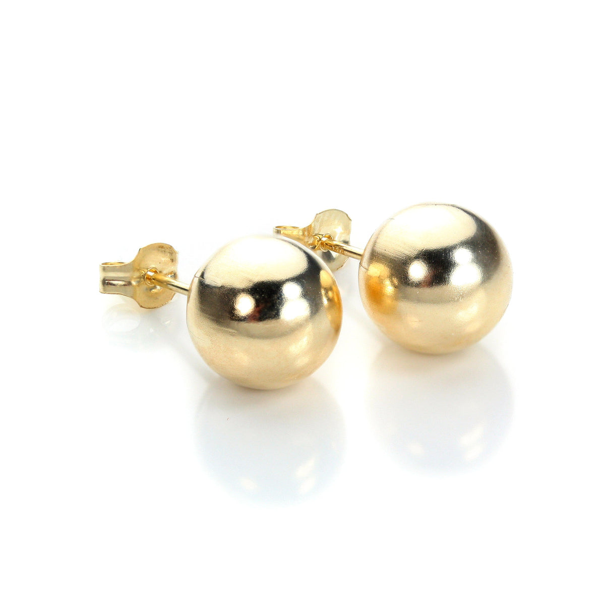 Ohrstecker aus 9 Karat Gold, 7 mm - 8 mm