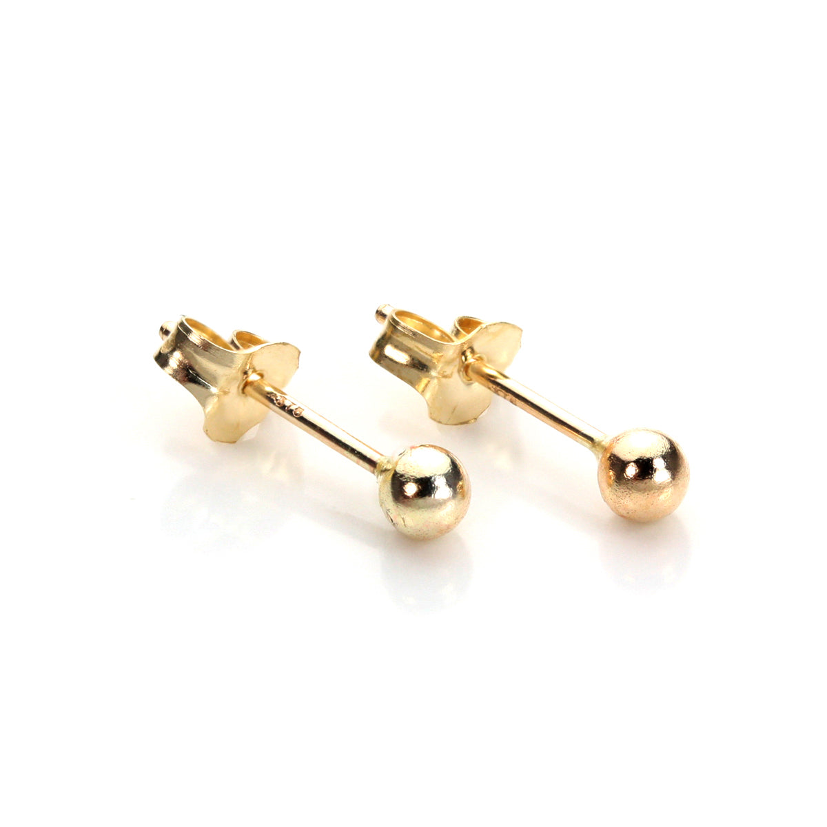 9 Karat Gelbgold 2,5 mm Ohrstecker