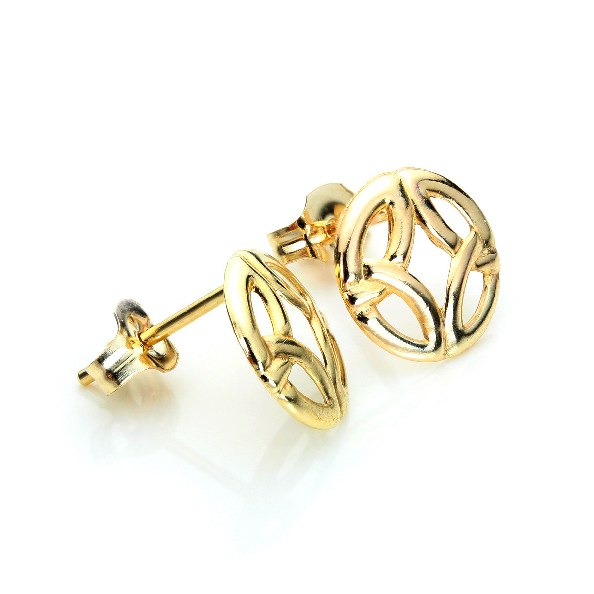 9 Karat Gelbgold Rund Keltischer Knoten Ohrstecker