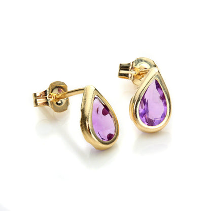 9ct Gelbgold Geburtsstein-Ohrstecker