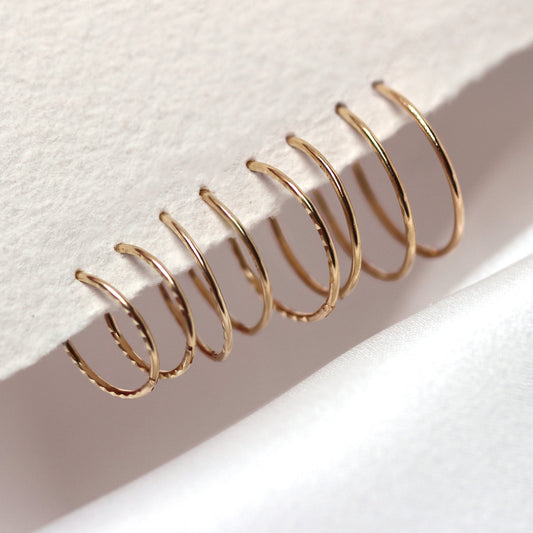 9 Karat Gelbgold Diamantschliff-Creolen