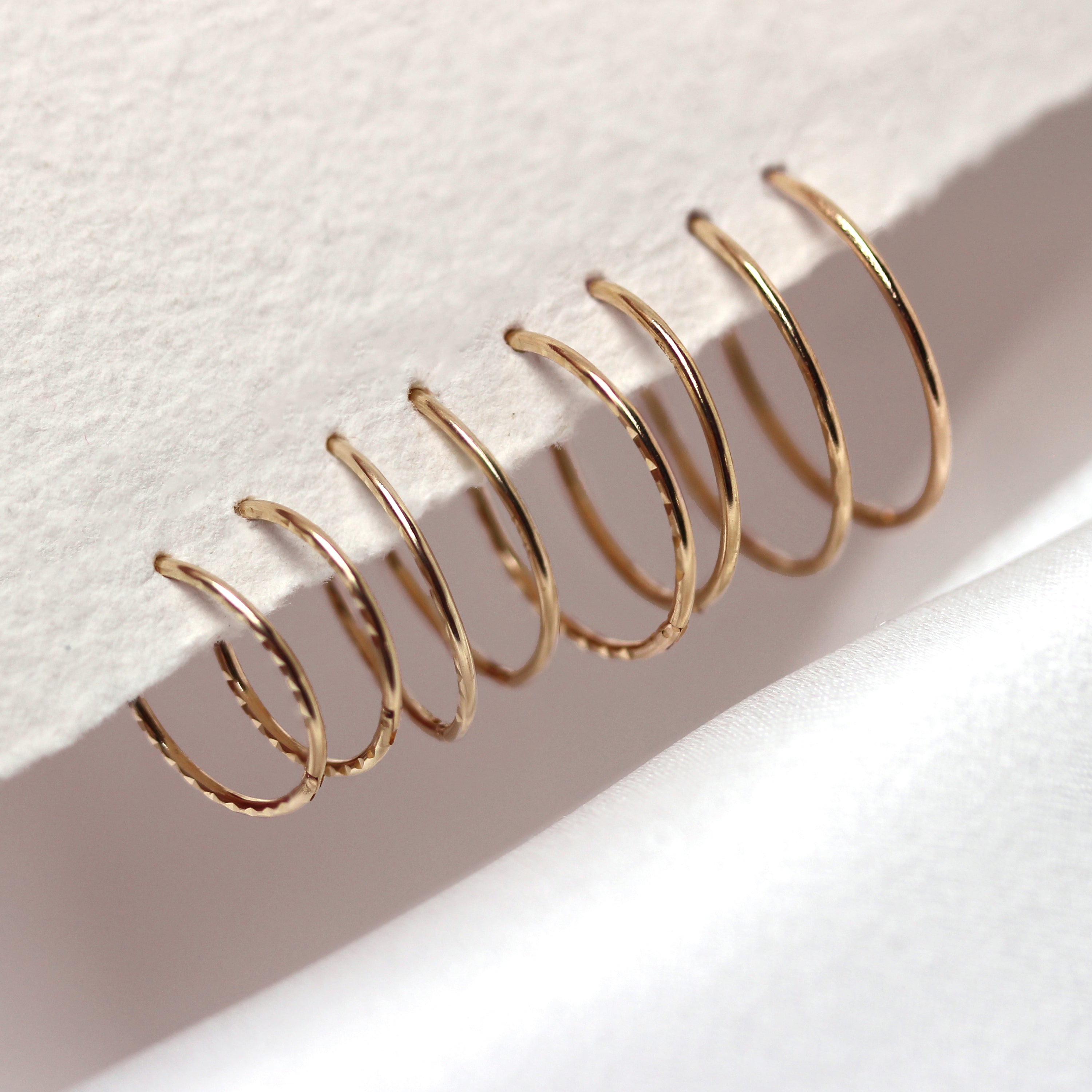 9 Karat Gelbgold Diamantschliff-Creolen