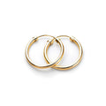 Einfache Ohrringe aus 9 Karat Gelbgold mit Kappe 18 mm - 32 mm