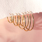 Einfache Ohrringe aus 9 Karat Gelbgold mit Kappe 18 mm - 32 mm