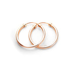 Ohrringe aus 9 Karat. Roségold mit geschlossener Kappe 20 mm - 26 mm