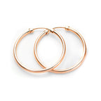 Ohrringe aus 9 Karat. Roségold mit geschlossener Kappe 20 mm - 26 mm
