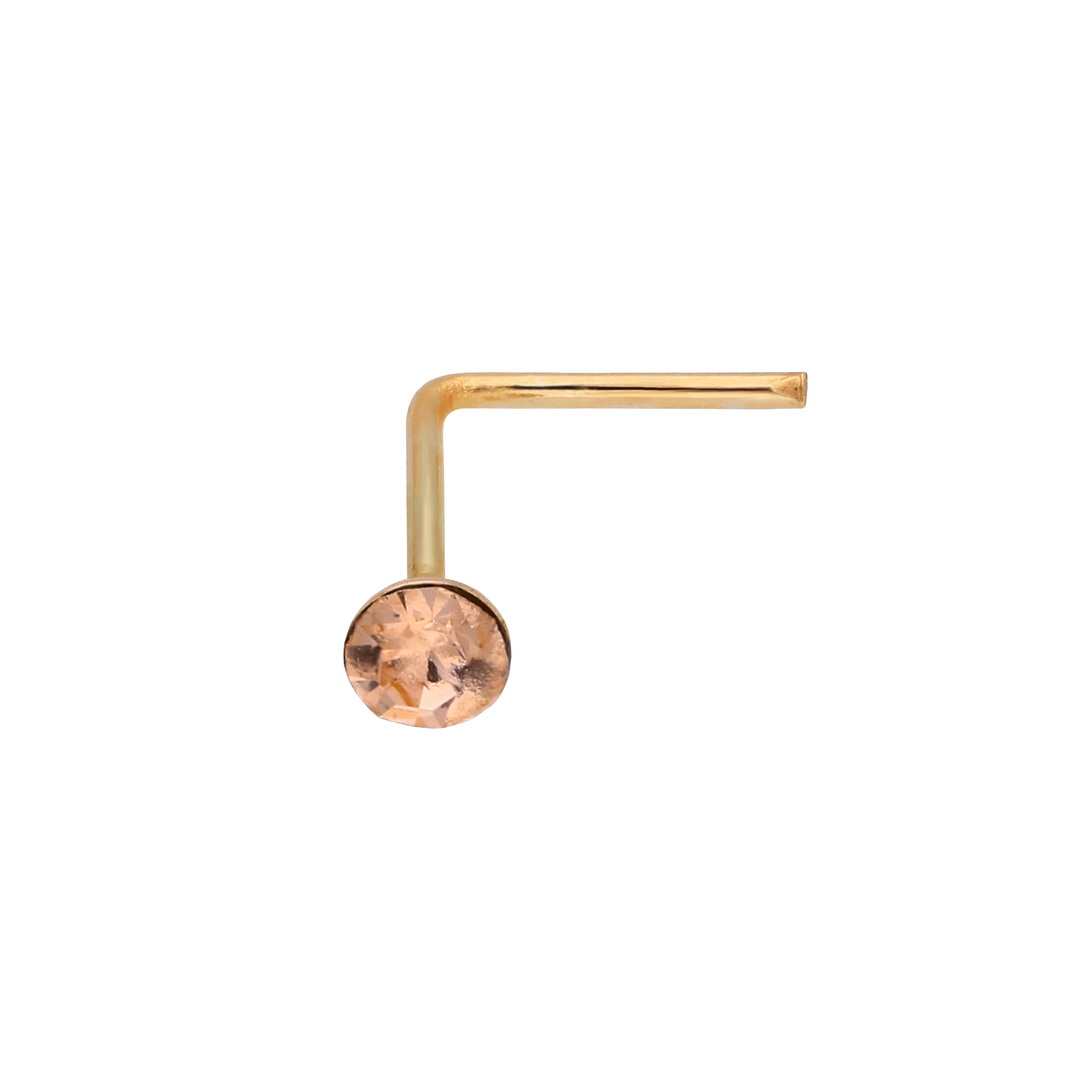 9 Karat Gelbgold Kristall 2 mm Nasenstecker