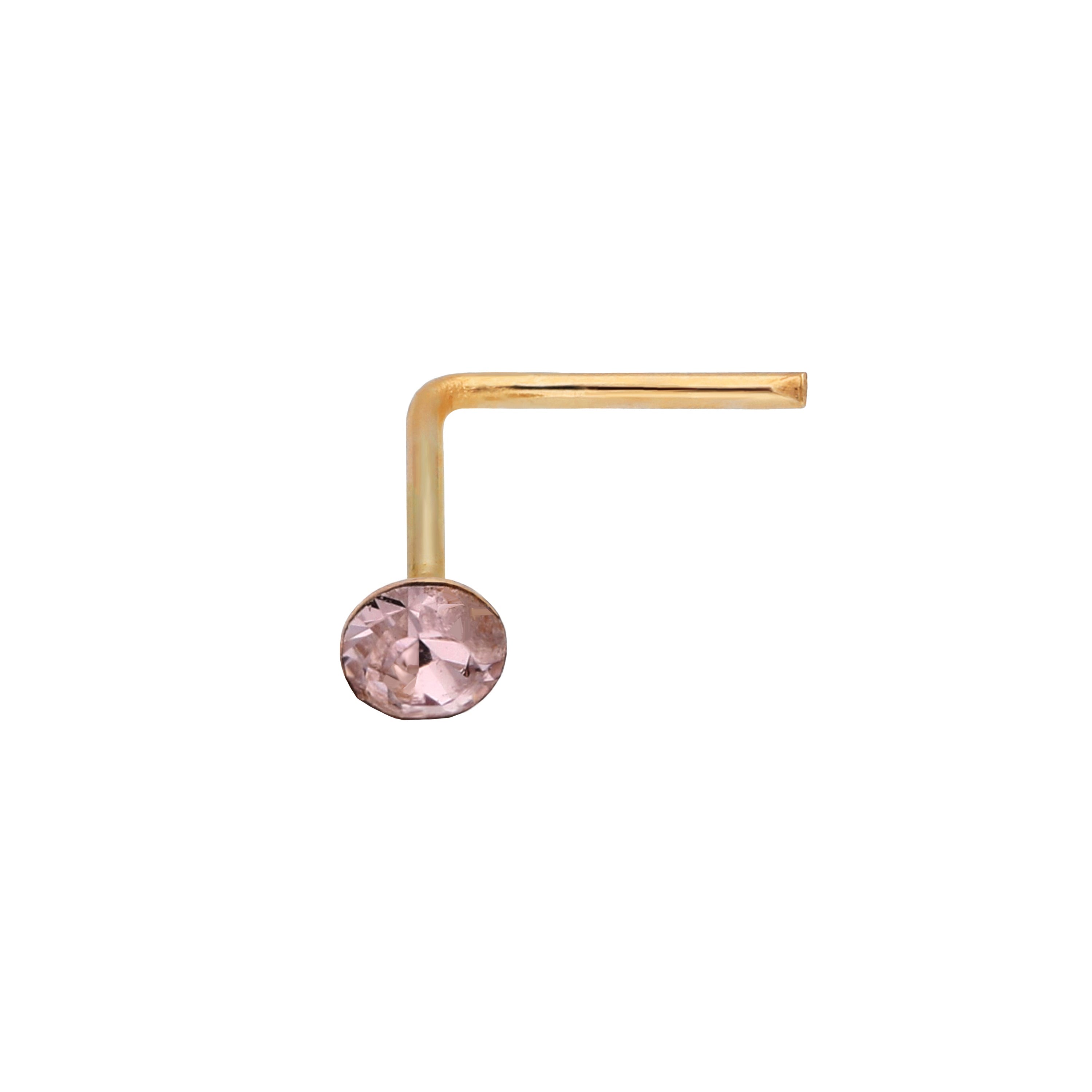9 Karat Gelbgold Kristall 2 mm Nasenstecker