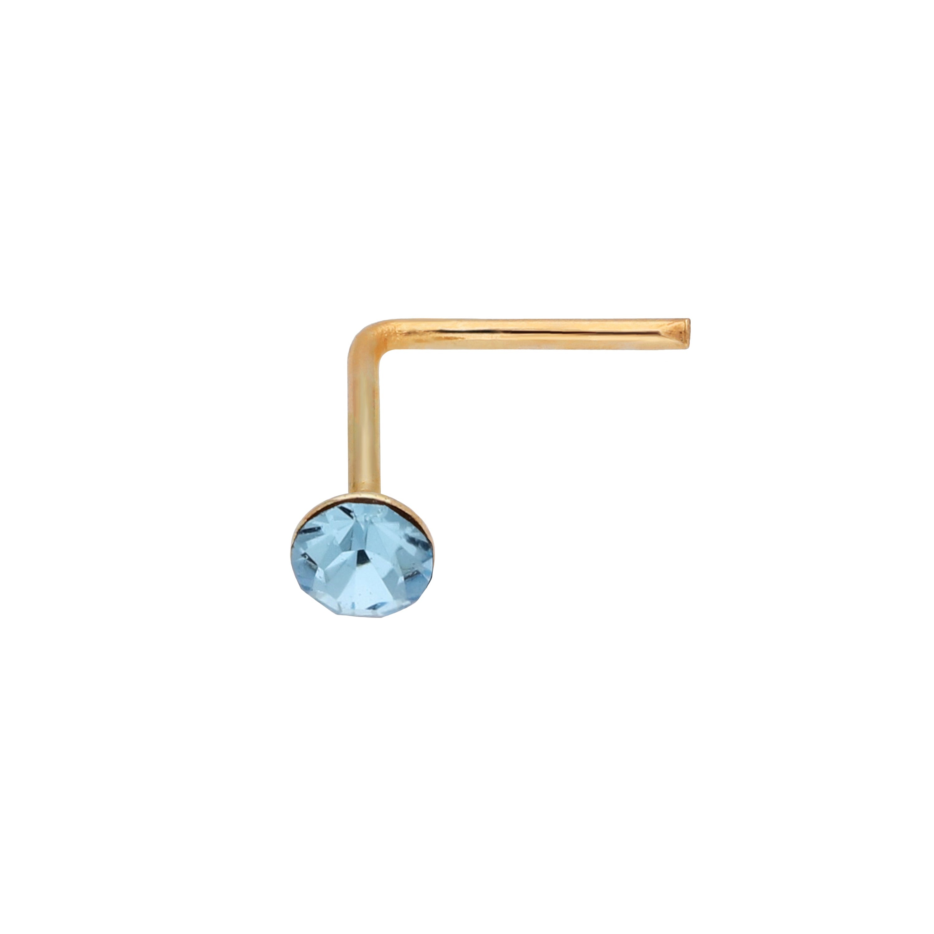 9 Karat Gelbgold Kristall 2 mm Nasenstecker