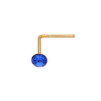 Nasenstecker aus 9 Karat Gelbgold mit Kristall (2 mm)