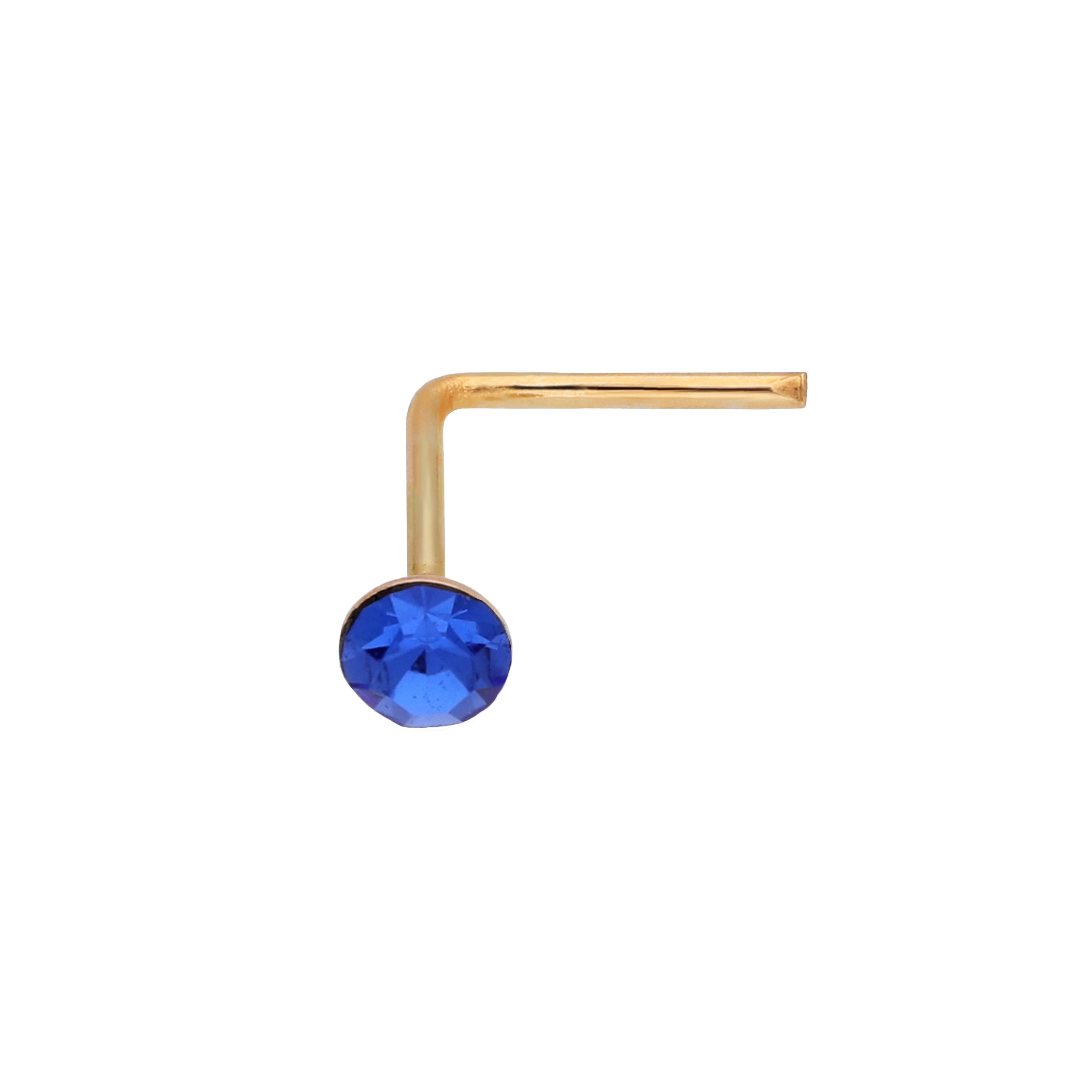 9 Karat Gelbgold Kristall 2 mm Nasenstecker