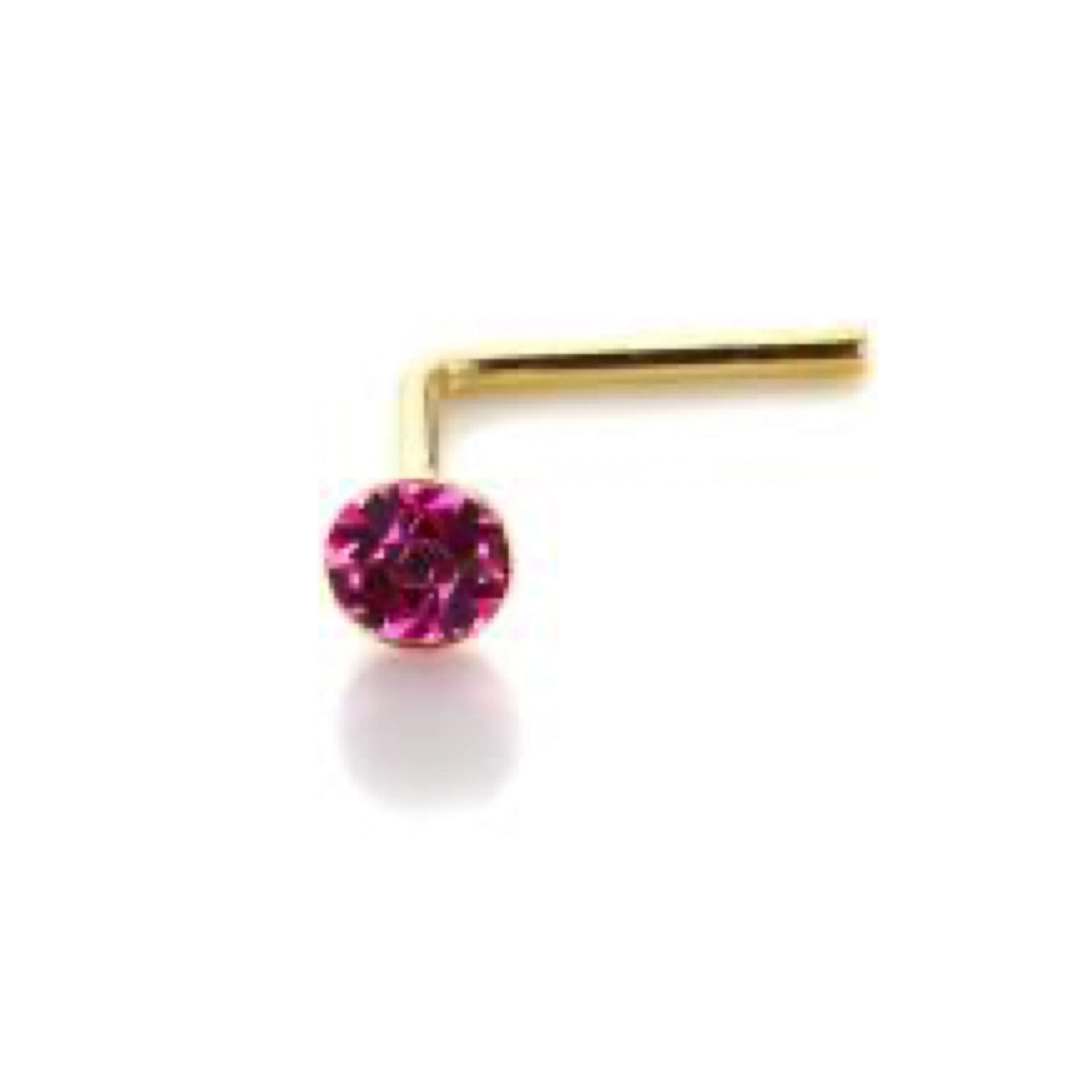 9 Karat Gelbgold Kristall 2 mm Nasenstecker