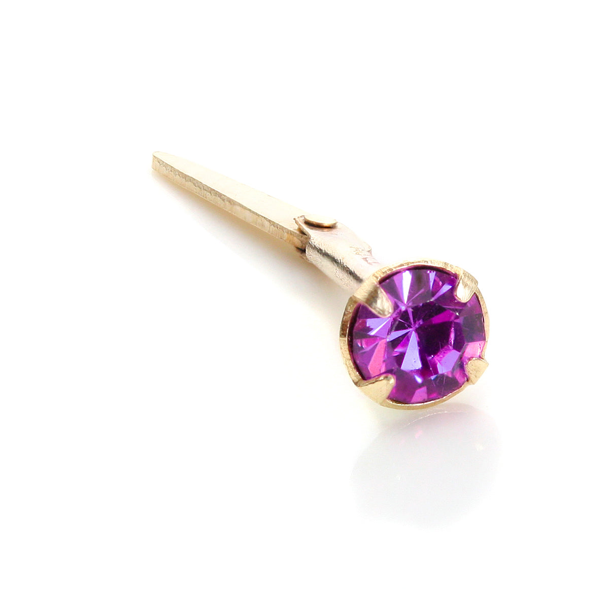 Andralok 9 Karat Gelbgold CZ 3 mm Nasenstecker