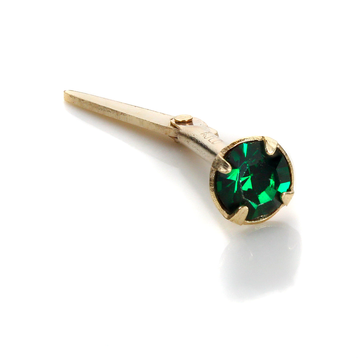 Andralok 9 Karat Gelbgold CZ 3 mm Nasenstecker