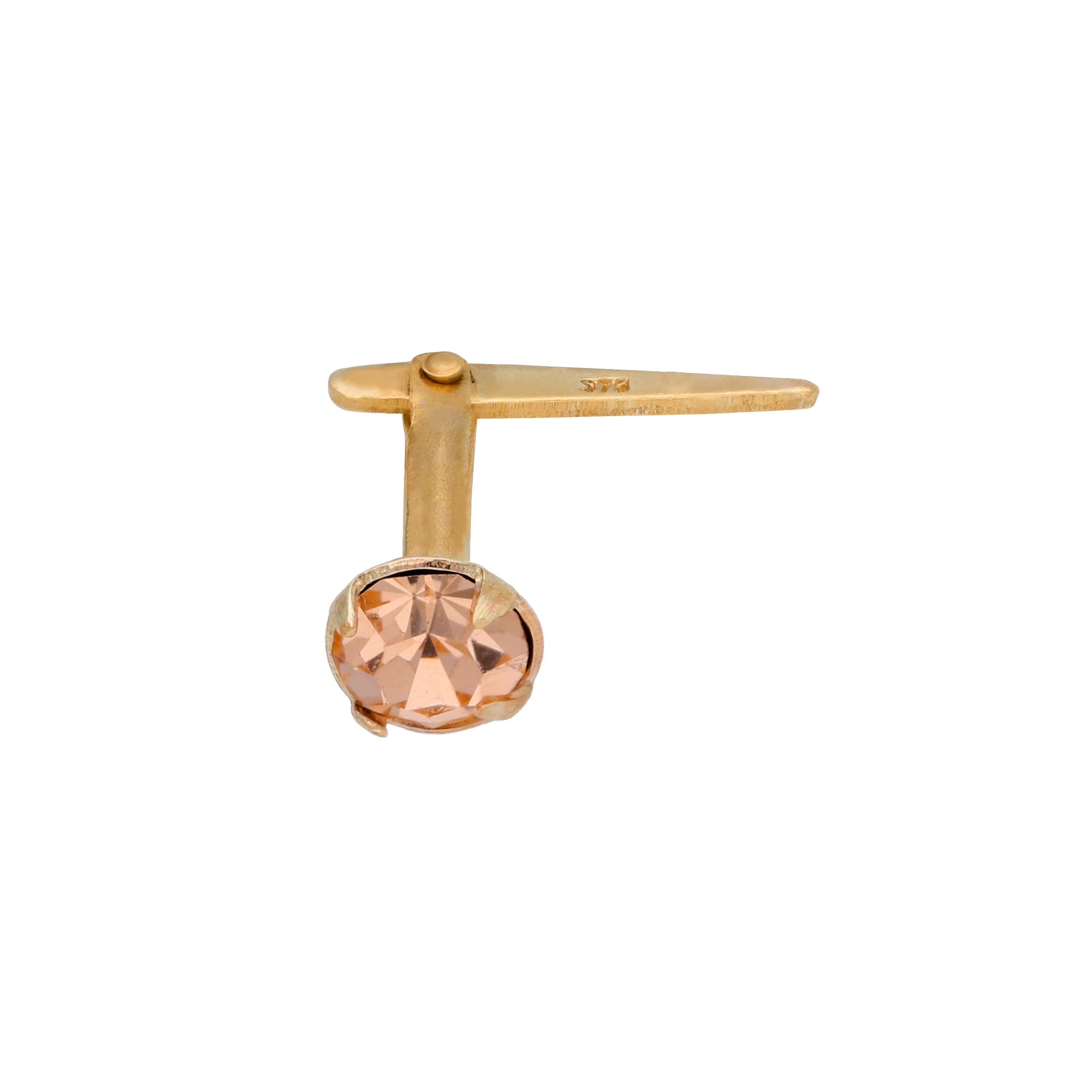 Andralok 9 Karat Gelbgold CZ 3 mm Nasenstecker