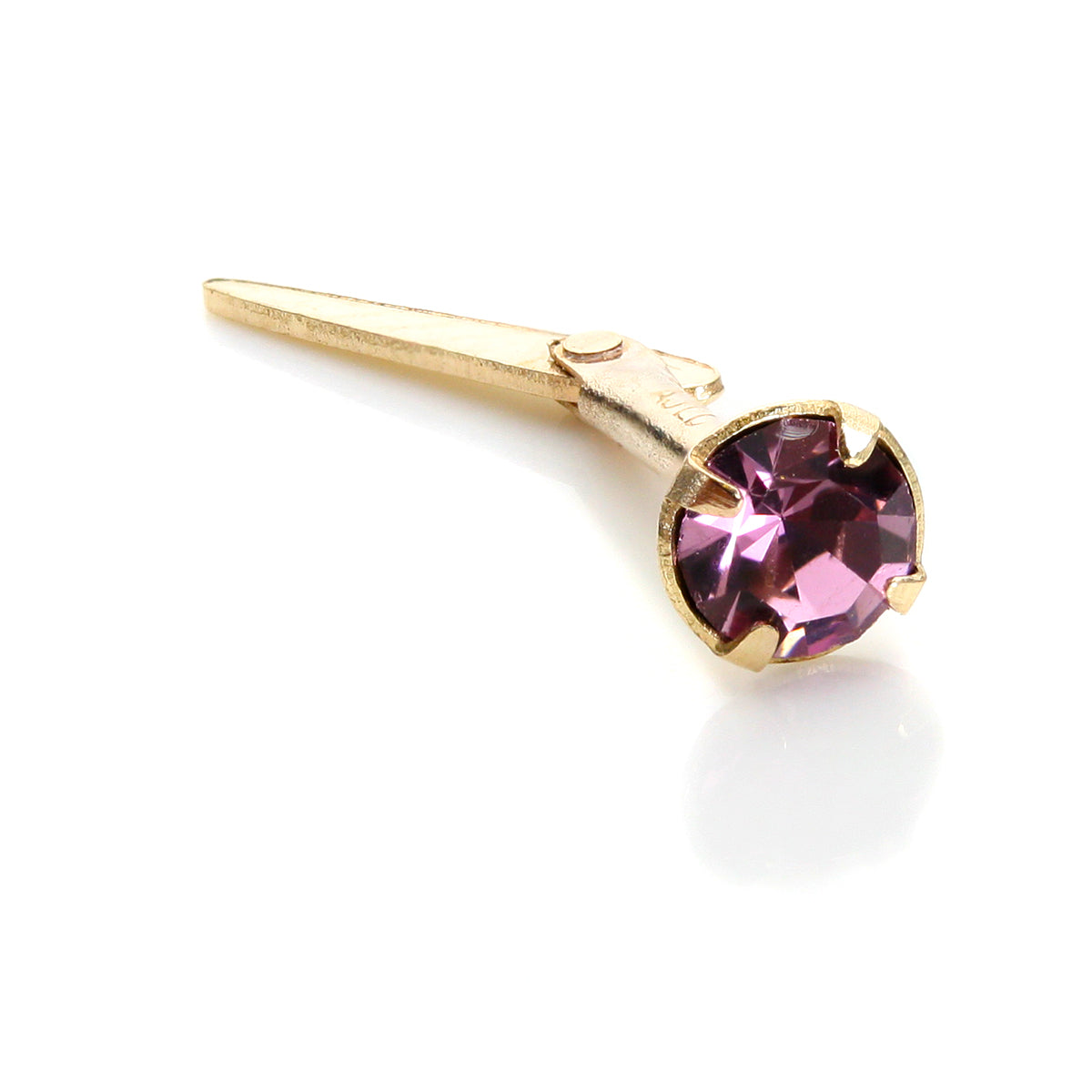 Andralok 9 Karat Gelbgold CZ 3 mm Nasenstecker