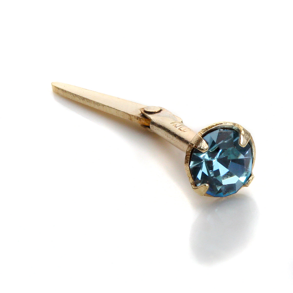 Andralok 9 Karat Gelbgold CZ 3 mm Nasenstecker