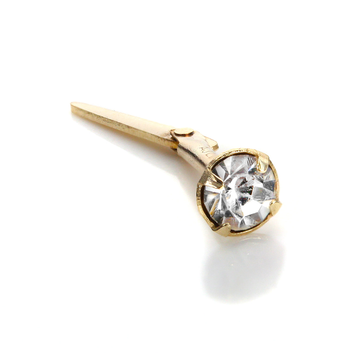 Andralok 9 Karat Gelbgold CZ 3 mm Nasenstecker